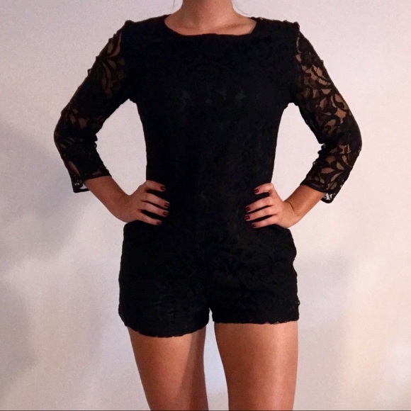 Forever 21 Dresses & Skirts - Forever 21 black lace romper